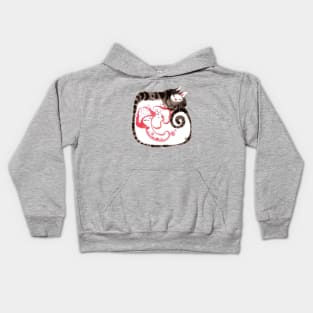 Cat love mushroom Kids Hoodie